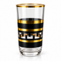 Black & Gold-Coloured Drinking Glasses – Set of 6